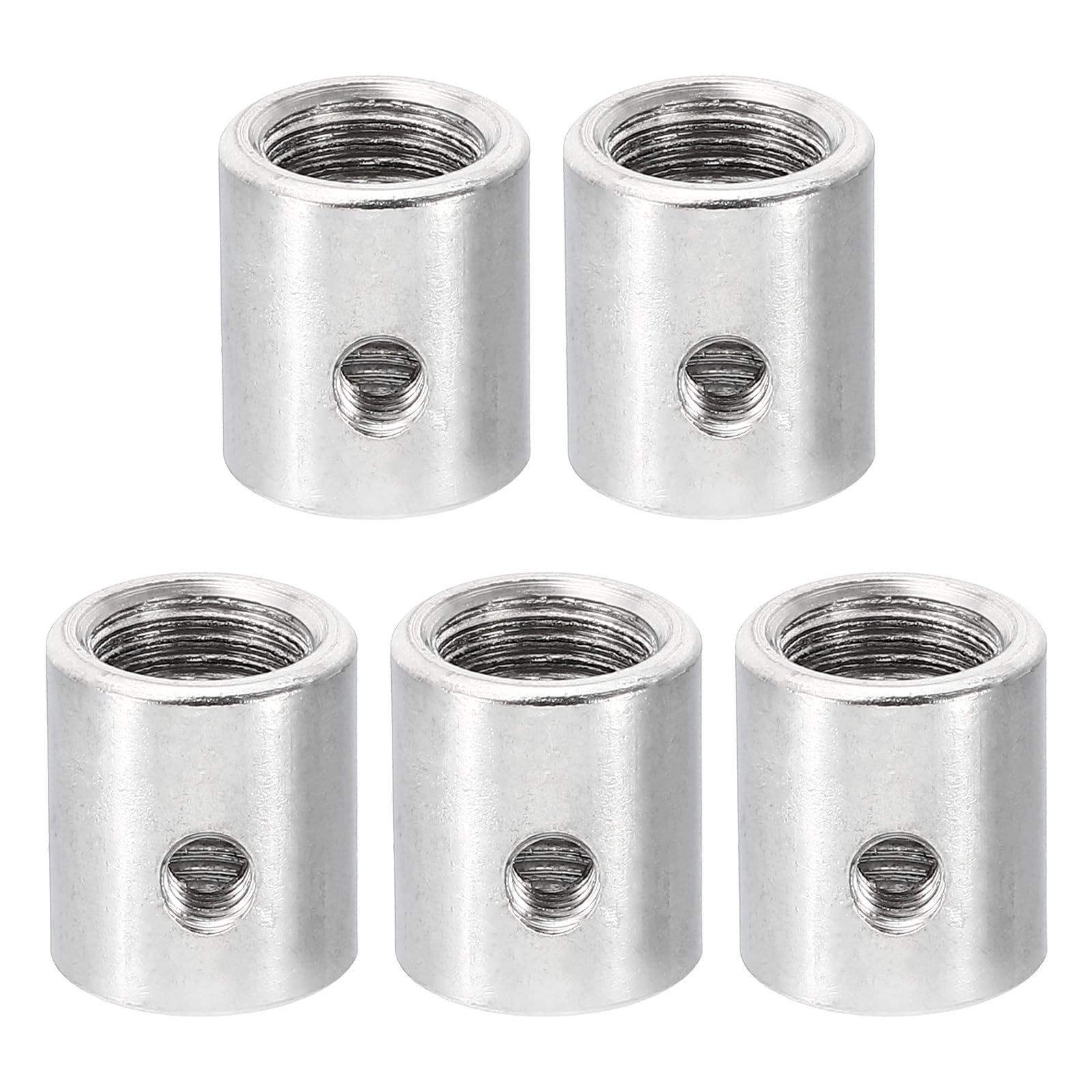 PATIKIL M10xM8x16mm Thread Reducing Nuts, 5 Pcs Round Coupling Nut Female Fine Thread Reducer Sleeve Pipe Fitting Adapters Connector for Lamp Gooseneck Hose