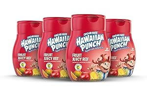 Hawaiian Punch, Fruit Juicy Red, Liquid Water Enhancer – New, Better Taste! (4 Bottles, Makes 96 Flavored Water Drinks) – Sugar Free, Zero Calorie