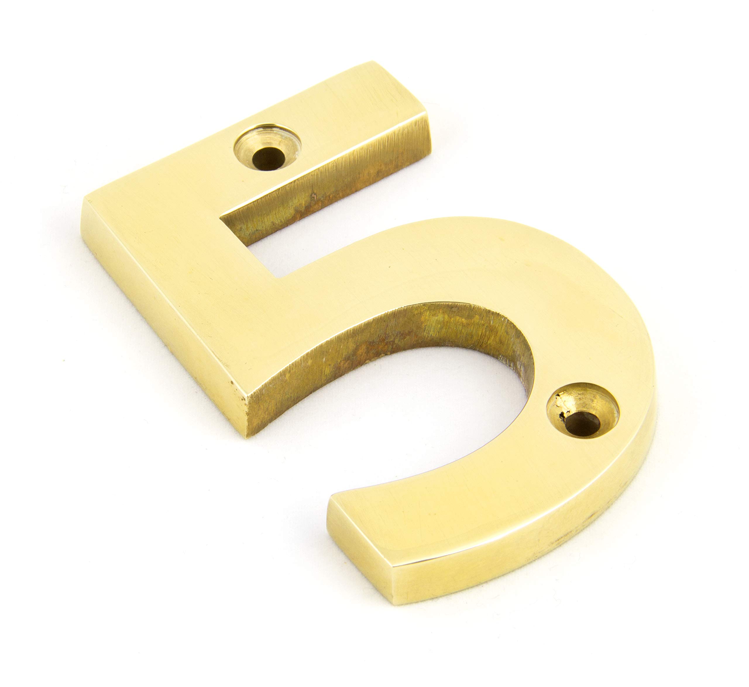 From the Anvil 83715 Numeral 5-Polished Brass