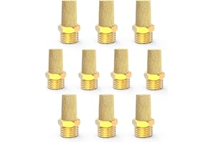 EterMutable 10Packs 3/8" Male Thread Brass Pneumatic Air Muffler Sintered Bronze Exhaust Silencer