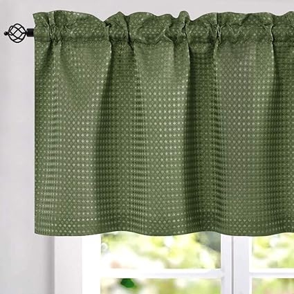 Amazon Com Waffle Weave Textured Valance For Kitchen Water Proof