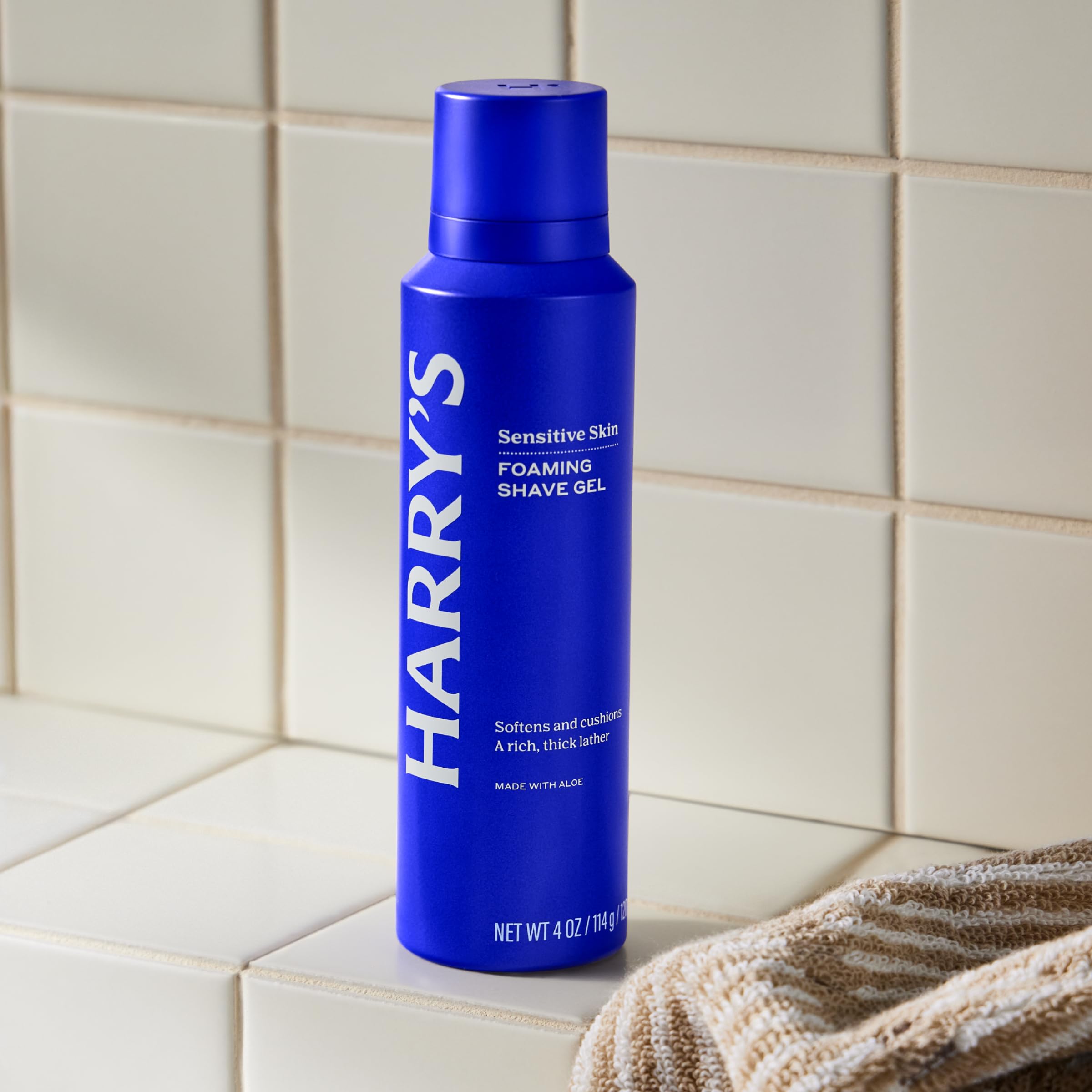 Harry's Shaving Kit for Men - Razor Handle, 3 Razor Blade Refills, Foaming Shave Gel, and Travel Blade Cover - Ember