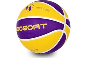 NEOGOAT Kids Youth Size 4/5 Basketball 25.5/27.5",Durable High-Bounce Thickened Rubber Youth 25.5/27.5" Basketball Size 4/5 for in & Outdoor Play, for Boys & Girls Gifts(Deflated)