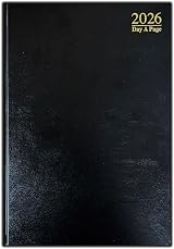 PaulStore 2026 Page A Day Hard Backed Diary A4 A5 A6 Black