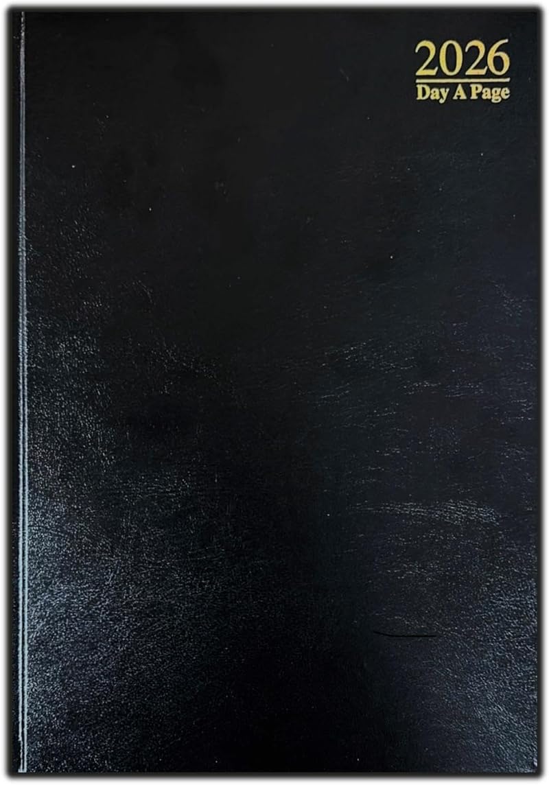 PaulStore 2026 Page A Day Hard Backed Diary A4 A5 A6 Black