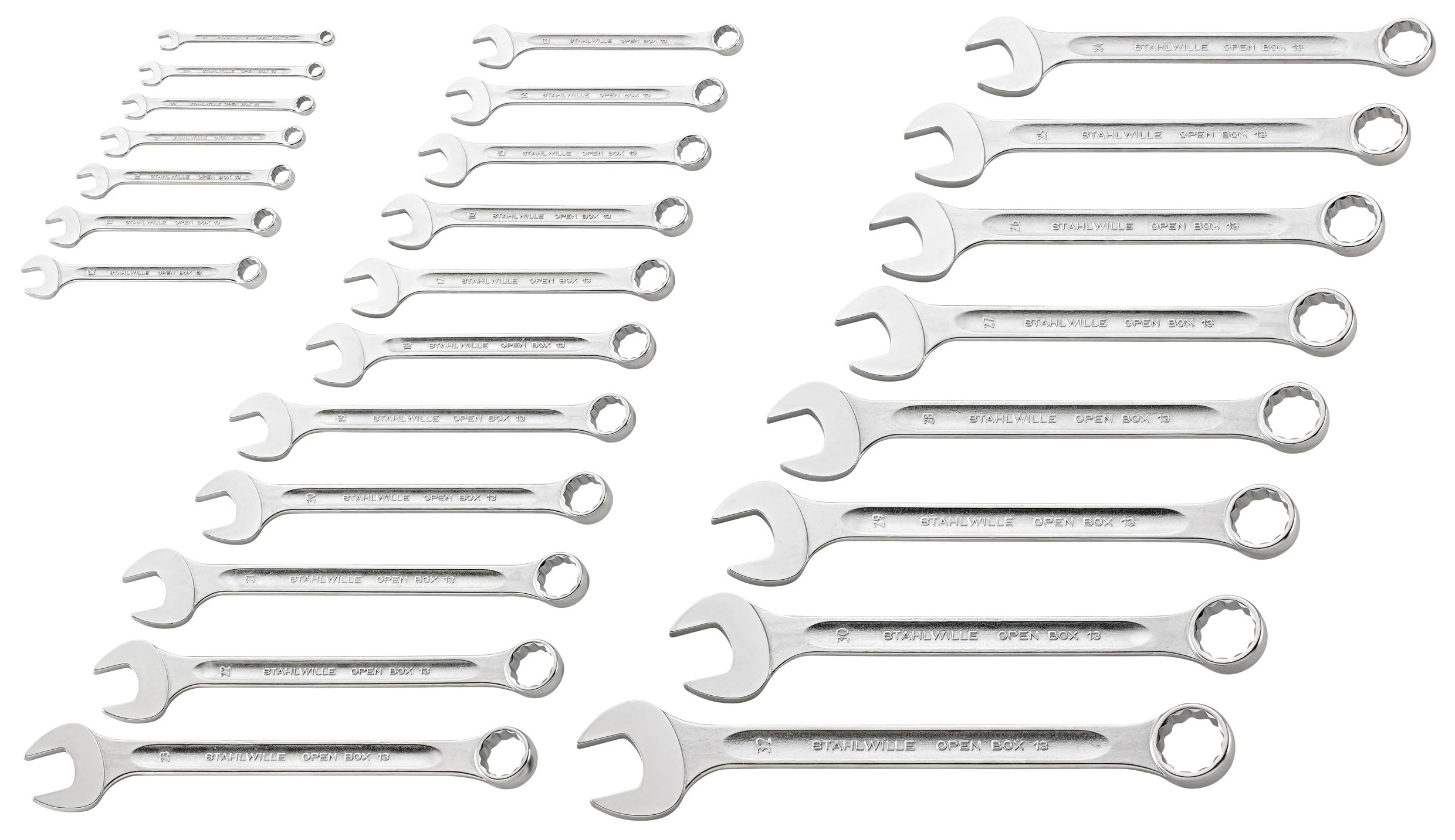 Stahlwille 13/26 Combi Spanners Set, Silver