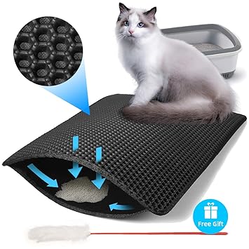 Fothwell Tappetino Lettiera Gatto Lettiera Per Gatti Materassini Imbottiti Per Gatti Datto Per Toilette Chiusa Autopulente Facile Da Pulire