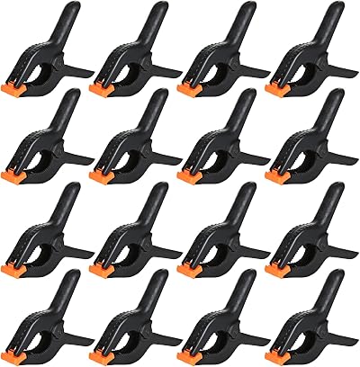 LOLYSIC 16Pcs 6 Inch Plastic Spring Clamps Heavy Duty Nylon Clips
