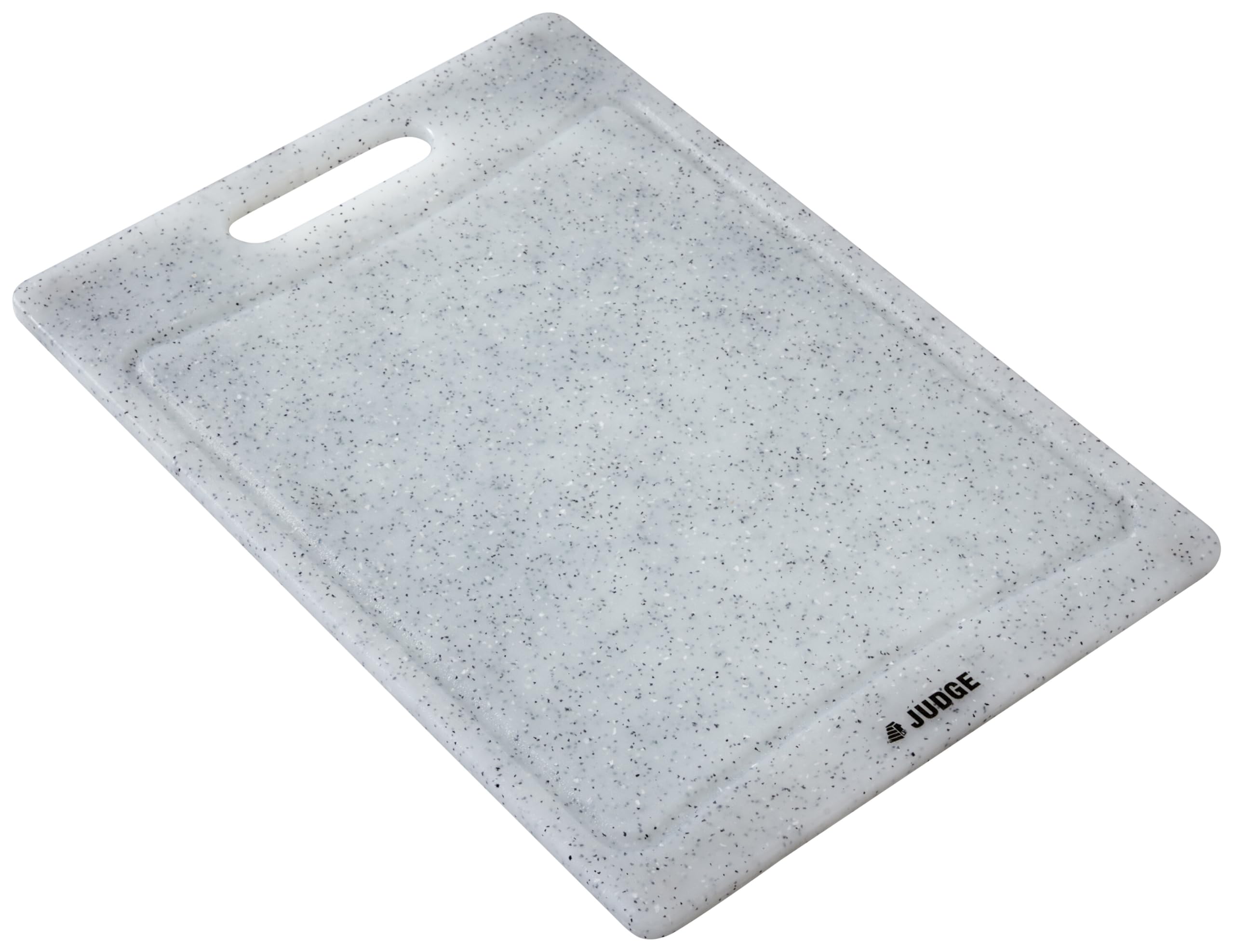 Judge Kitchen Granite Effect Cutting Board TC395 Dishwasher Safe Plastic Kitchen Chopping Board with Handle and Juice Groove Large 29cm x 20cm