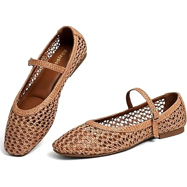 cute dress flats RUIYANQI Women's Ballet Shoes, Shoes for Women Round Toe Shoes Wide Width Dress Shoes for Women Bowknot Design Comfortable Walking or swimsuits for beach parties Women's Ballet Flats Cute Round