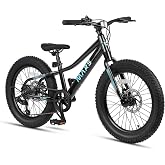 Glerc 20 24 Inch Fat Tire Kids Mountain Bike for Boys and Girls Ages 6-15 | 6-Speed Derailleur, 2.8 Inch Wide Tire, Disc Brakes, High Tensile Steel, Adjustable, 85% Pre-Assembled, Multiple Colors