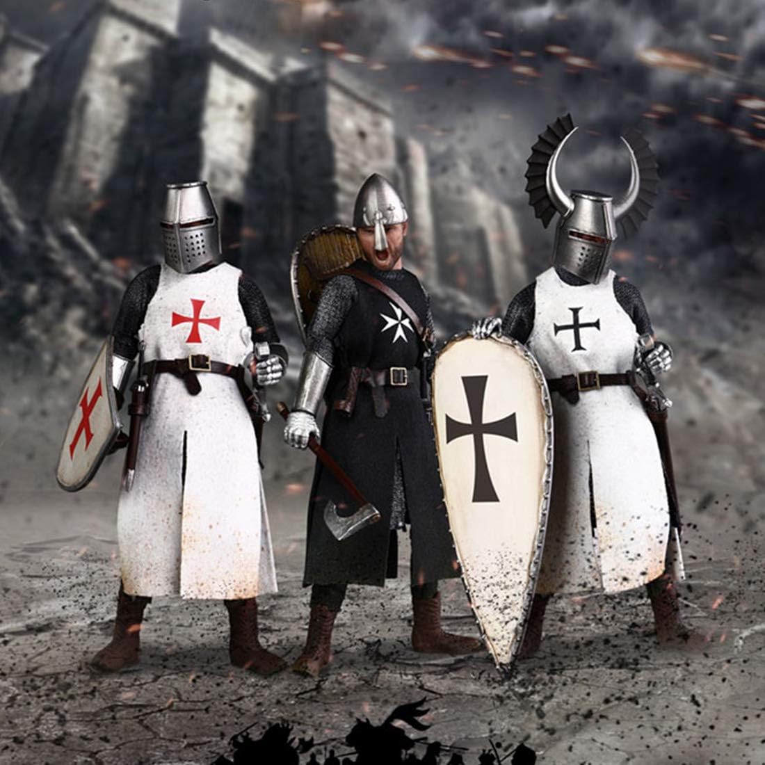12 inch medieval knight action figures