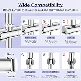Alyvisun Shower Head Holder with 2 Hooks Chrome Adjustable 16-27mm view 8
