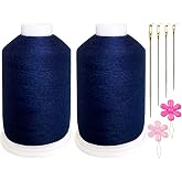 MOYYON All Purpose Sewing Thread Polyester Total 1800Yards（Navy Blue）