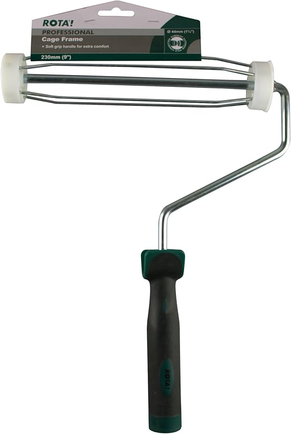 Heavy Duty Soft Grip Paint Roller Cage Frame 9 Inch (1.75 Inch Core
