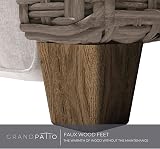 Grand patio Recliner Sunlounger Wicker Adjustable Backrest with Flip Table view 5