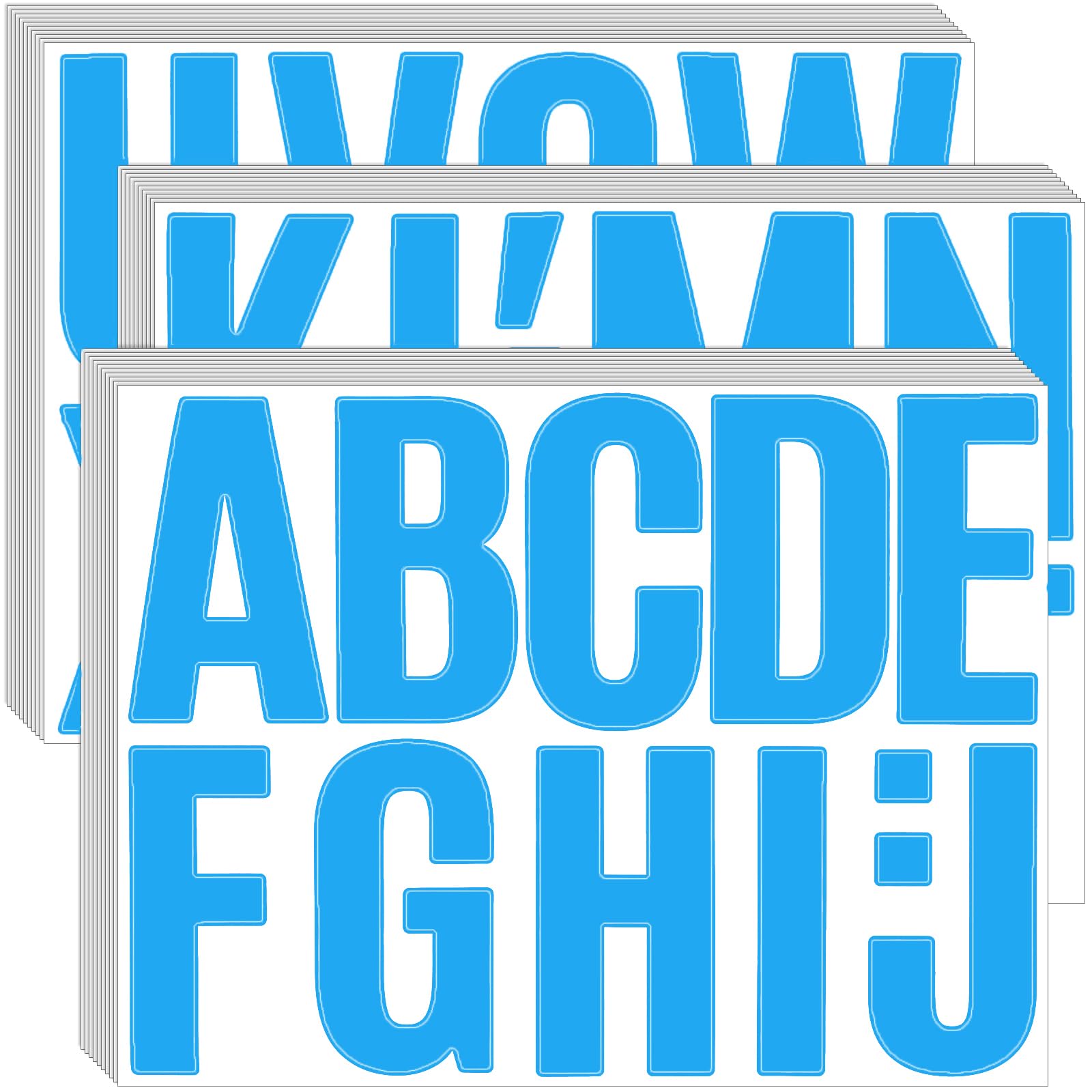 Bemeol 30 Sheets Letter Stickers 4 Inch Self