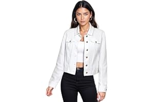 Hybrid & Company Women's Long Sleeve Denim Jackets Basic Button Down Jean Jacket with Pockets