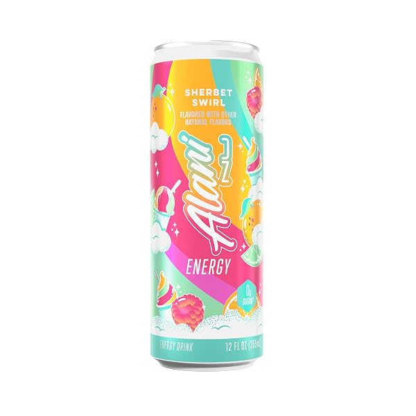 ALANI NU ENERGY DRINK, SHERBET SWIRL, 12 FL...
