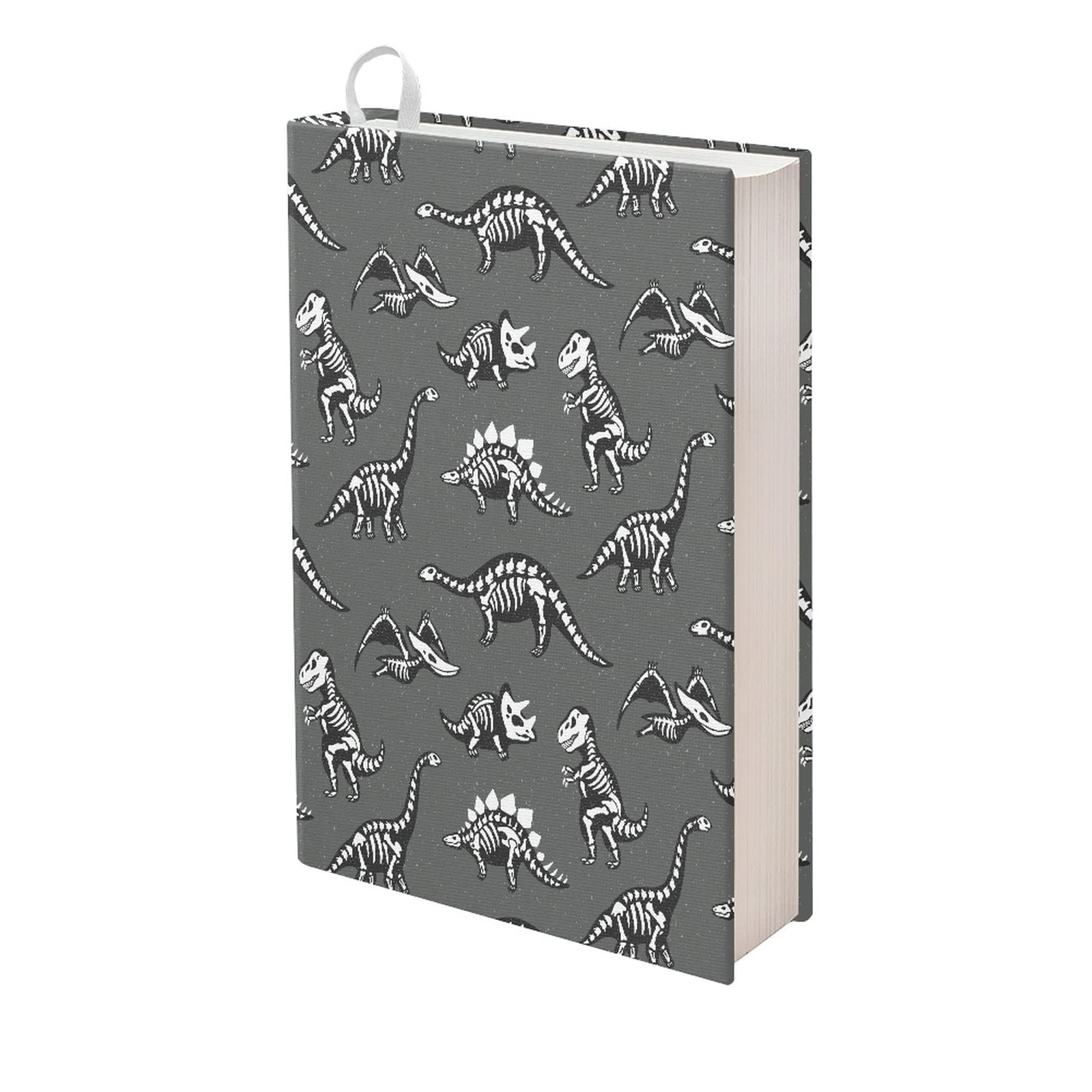 Kuiaobaty Dinosaur Skeleton Print Book Sleeve Cover 11 Inch X 8.7 Inch, Scrapbook Cover Washable Book Protector for Textbooks Notebooks
