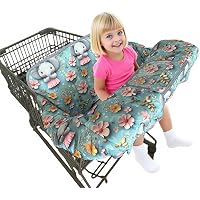 Pozico Shopping Cart Cover For Baby,High Chair Cover Or Cart Cover For Babies,Baby Shopping Cart Cover Machine Washable/Portable With Free Carry Bag-Pink Polka Dot Print