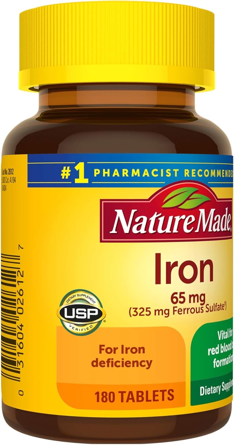 Nature Made Iron 65 mg Tabs, 180 ct (2612): Health & Personal Care