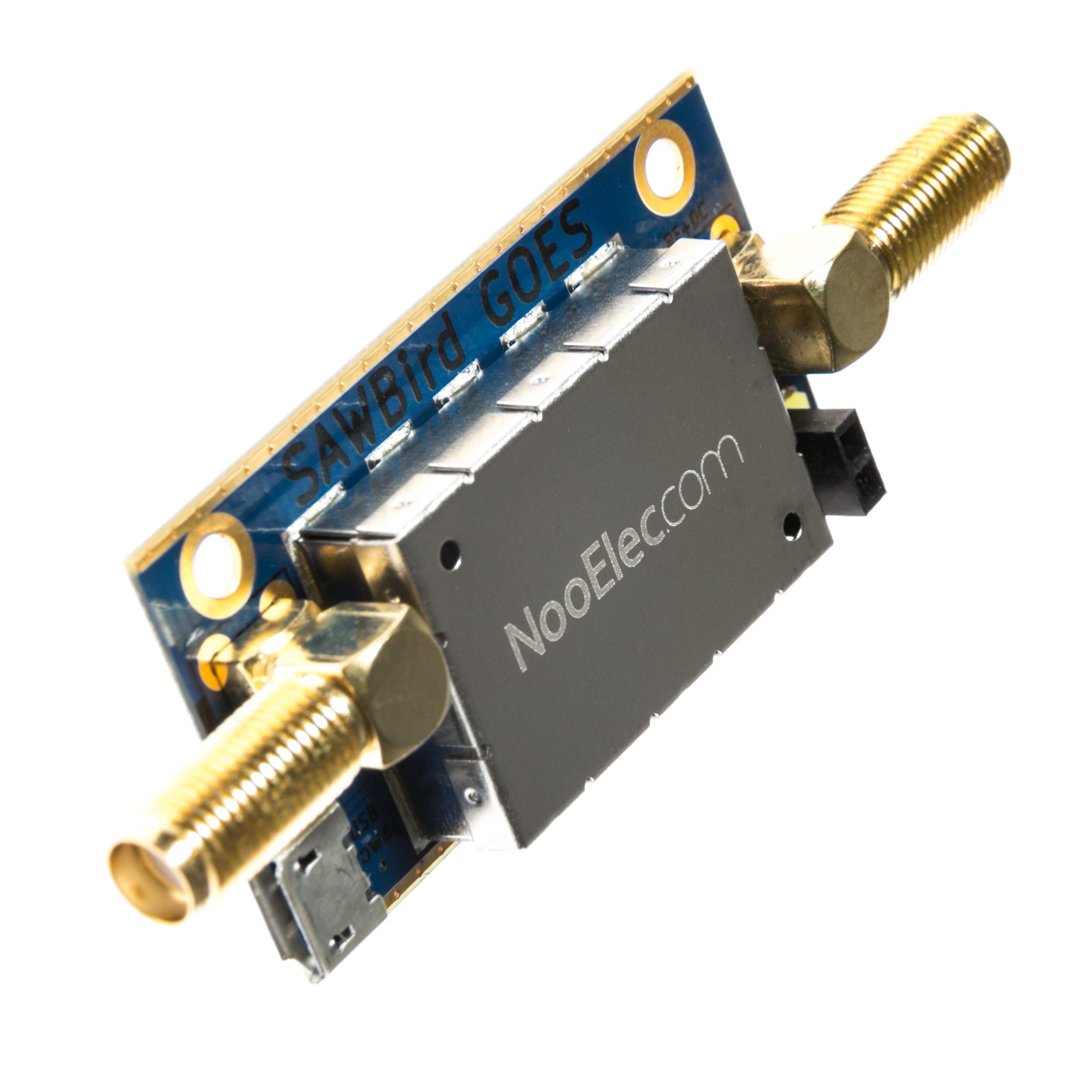 NooElec SAWbird GOES Barebones - Premium Dual Ultra-Low Noise Amplifier (LNA) & SAW Filter Module for NOAA (GOES/LRIT/HRIT/HRPT) Applications. 1688MHz Center Frequency