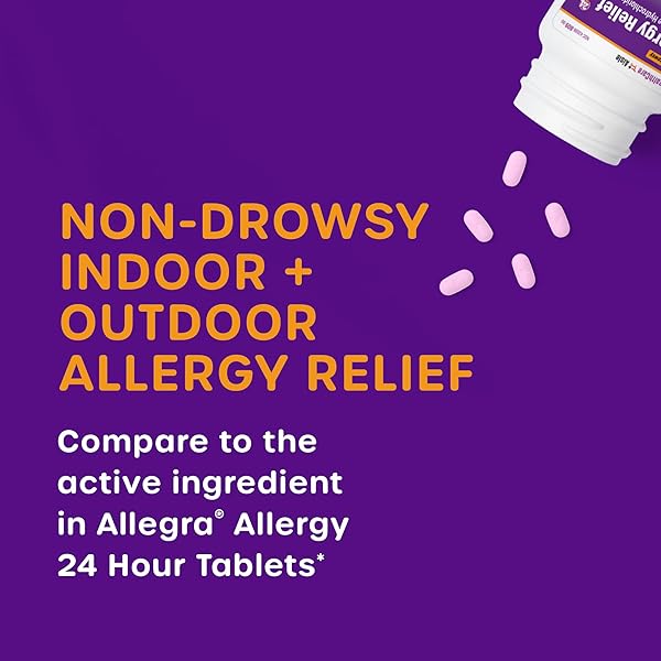 HEALTHCAREAISLE ALLERGY RELIEF – FEXOFENADINE HYDROCHLORIDE TABLETS USP, 180 MG, 90 TABLETS, ALLERGY MEDICATION, NON-DROWSY 24-HOUR RELIEF