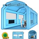 XHYCPY Inflatable Spray Booth 13.5 x 8.5 x 8.5ft Portable Inflatable Paint Booth Tent w/750W Blower & Air Filter System for D