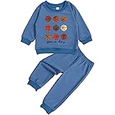 SunoZee Toddler Baby Basketball Long Sleeve Sweatshirt Top Jogger Pants Set Cute Fall Winter Clothes Set