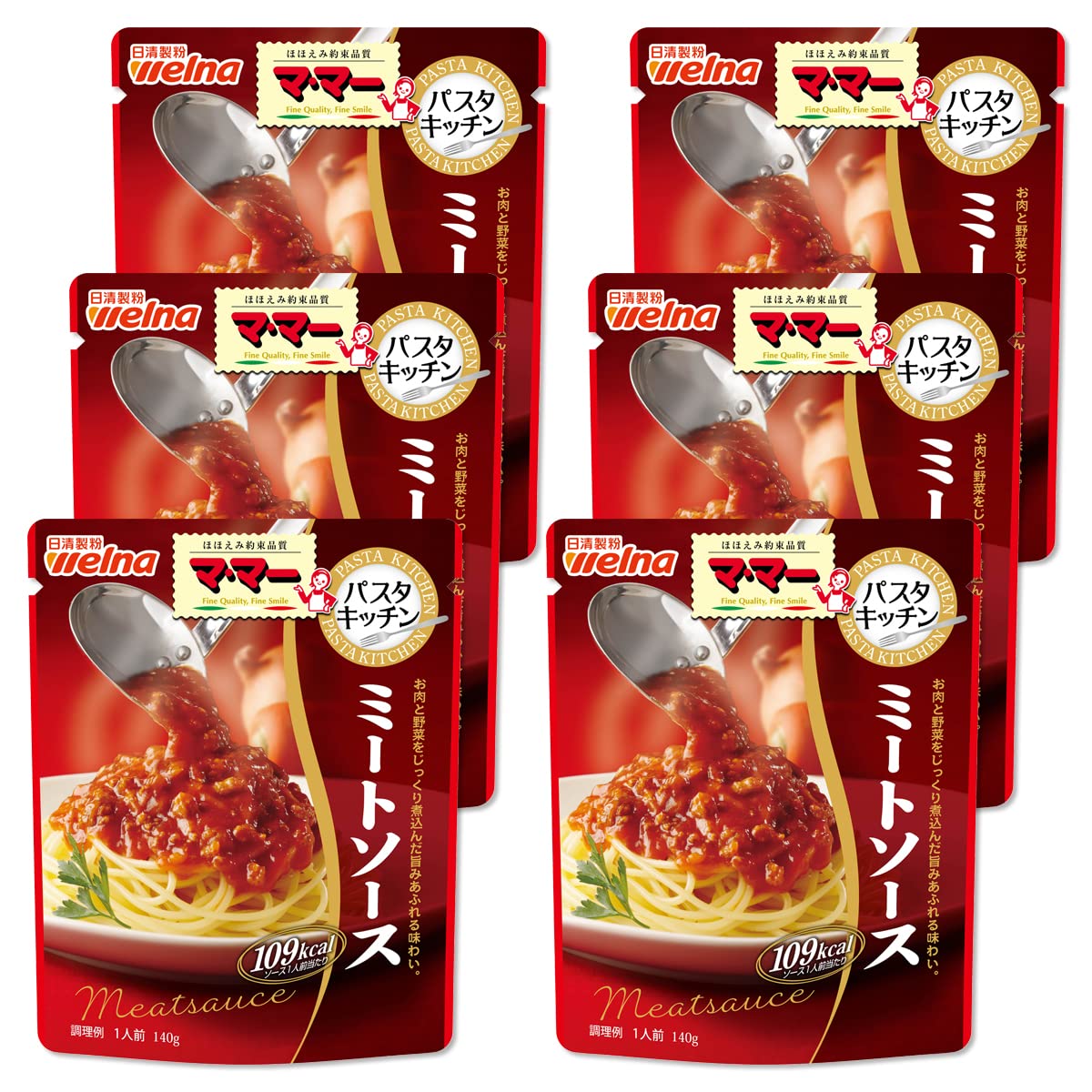 日清製粉ウェルナ マ・マー パスタキッチン ミートソース 140g×6個商品画像