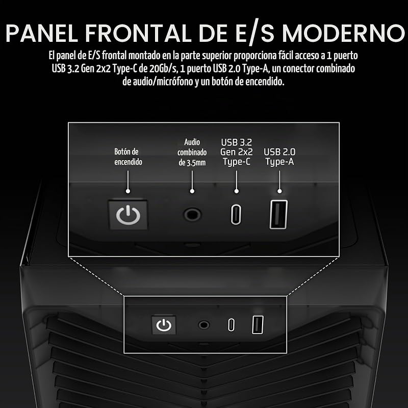 3200D RS Caja para PC Semitorre – Humo