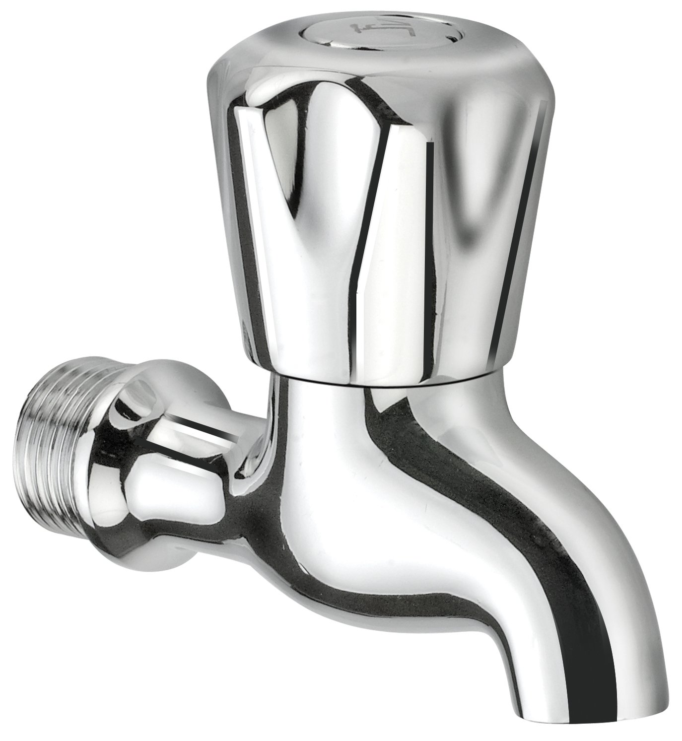TNL Penta Short Body Quarter Turn Brass Bib Cock C.P Fittings Bib Tap Bathroom Tap Washing Tap