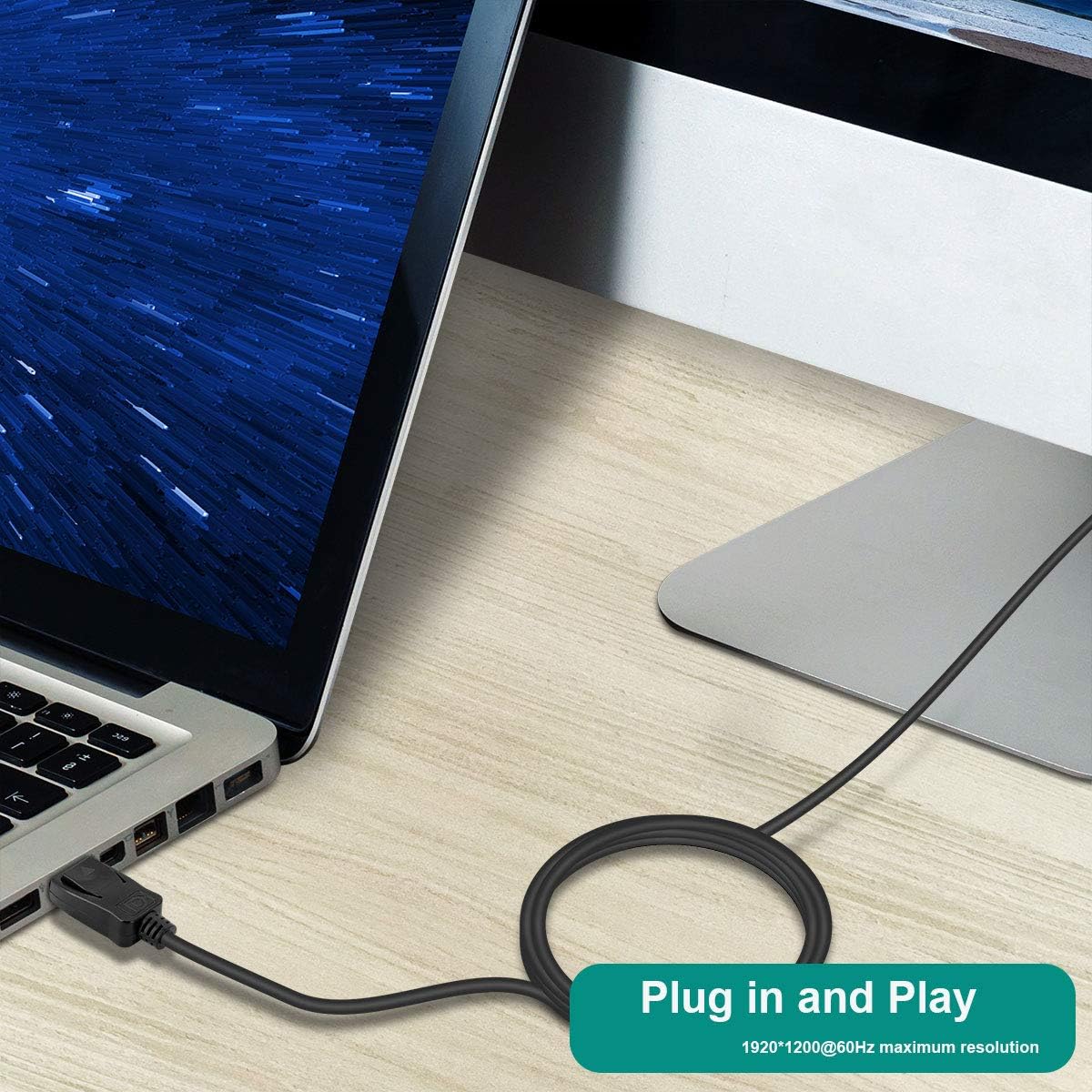 DisplayPort to HDMI 6 Feet Cable, Benfei DisplayPort to HDMI Male to Male Adapter Gold-Plated Cord for Lenovo, HP, ASUS, Dell and Other Brand: Computers & Accessories