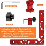 Preciva 90 Degree Right Angle Positioning Square Clamp Aluminum 2 Sets 14cm Red view 3