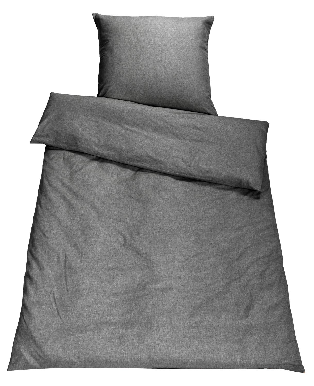 SETEX Bed Linen, Cotton, Graphite Grey, 200 x 200 cm