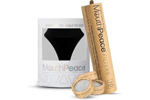 Moose Labs MouthPeace Silicone Mouthpiece with 10 Filter Tips – Reusable, Durable Filter- Kitchen & Outdoors – Disposable Filters Included - Black