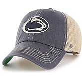 47 NCAA Trawler Primary Logo Team Color Mesh Trucker Clean Up Adjustable Hat, Adult One Size Fits All - Penn State Nittany Lions Navy