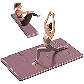 PAIDU Foldable Yoga Mat thick- 2/5" (10MM) TPE Non-Slip Design, Quick Fold,Easy Storage, 75x40 Extra Long/Wide for Indoor Yoga, Pilates and Outdoor Travel Workouts