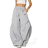 Aelfric Eden Wide Leg Sweatpants Womens Wrinkle Barrel Sweatpants Casual Athletic Baggy Lounge Pants