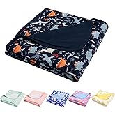 EasyFi Supersoft Baby Blankets for Girls Boys, Rayon Made from Bamboo Baby Quilt - Breathable & Hypoallergenic Blanket for Bedding Crib Stroller 30"x40" (Dinosaur World)