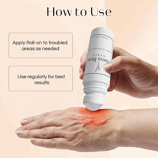 MAMA BEAR OASIS ROLL ON NERVE SUPPORT – FAST ABSORBING & QUICK DRYING MAGNESIUM ROLL ON W/MENTHOL, ALOE VERA, & MORE FOR CALMING EFFECT – GENTLE & NON-GREASY COMFORT RUB FOR EASY APPLICATION