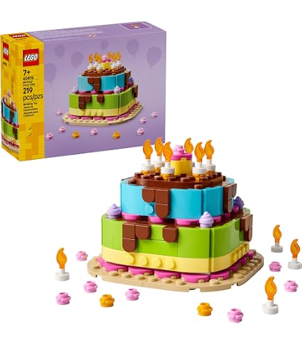 Amazon.com: LEGO Birthday Decoration Cake Set 40153 : Toys & Games