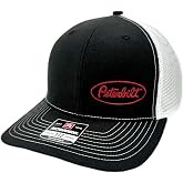Peterbilt Richardson 112 Black &amp; White Embroidered Snapback Trucker Mesh Hat, 7-7 3/4