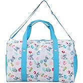 Disney Stitch Tropical Watercolor Print White 18" Duffle Bag