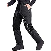FREE SOLDIER Mens Snow Pants Waterproof Insulated Winter Skiing Snowboarding Pants with Zipper Pockets