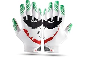 Repsters Jester Youth Football Gloves - Tacky Grip Skin Tight Adult Football Gloves - Pro Elite Super Sticky Receiver Football Gloves - Youth Sizes