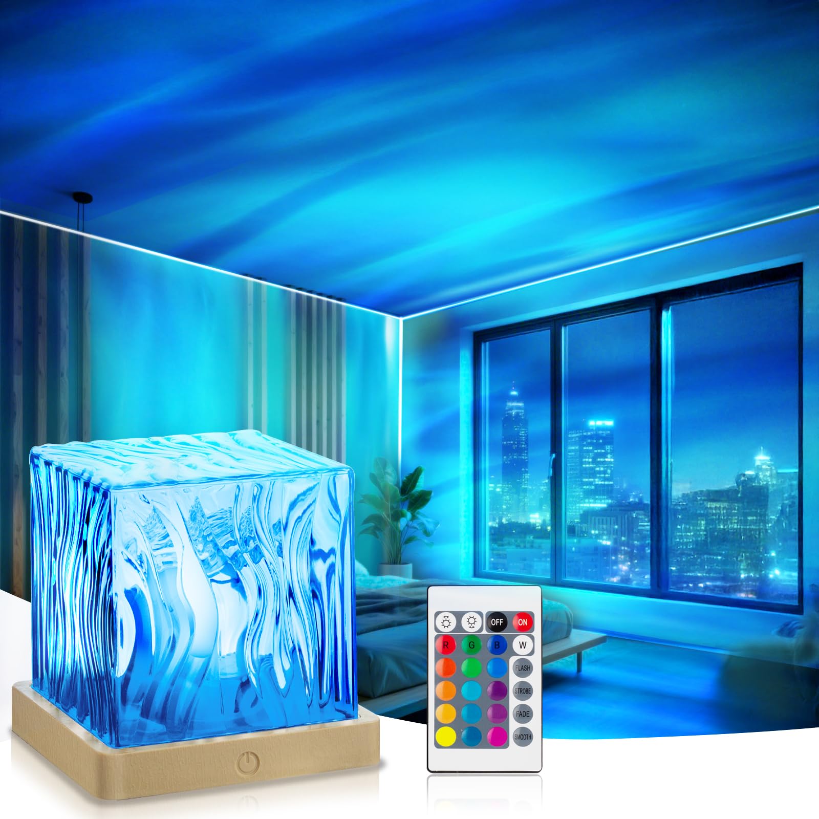 Photo 1 of ***MISSING PARTS***
VoMii Northern Lights Projector,16 Colors Luminorthe Cube Lamp with Dynamic Wave Effect,Aurora Glow Lamp Ambient Lighting with Remote for Bed Room Classroom Decor