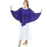 Danzcue Womens Angel Wing Drapey Pullover Dance Top