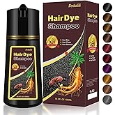 Hair Dye Shampoo 3 In 1, Instant Natural Hair Color for Women & Men Treated Shampoo Para Canas Wine Red, Salon-Grade Root Touch-Up - Lasts 30 Days, Beginner-Friendly, 500ml